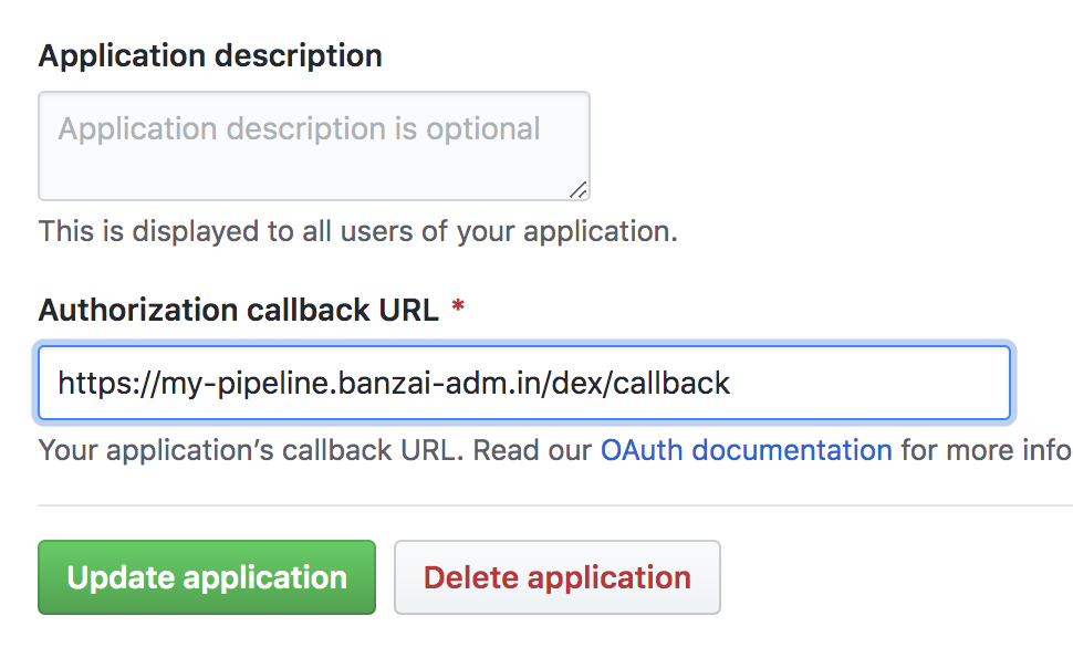 GitHub Callback URL